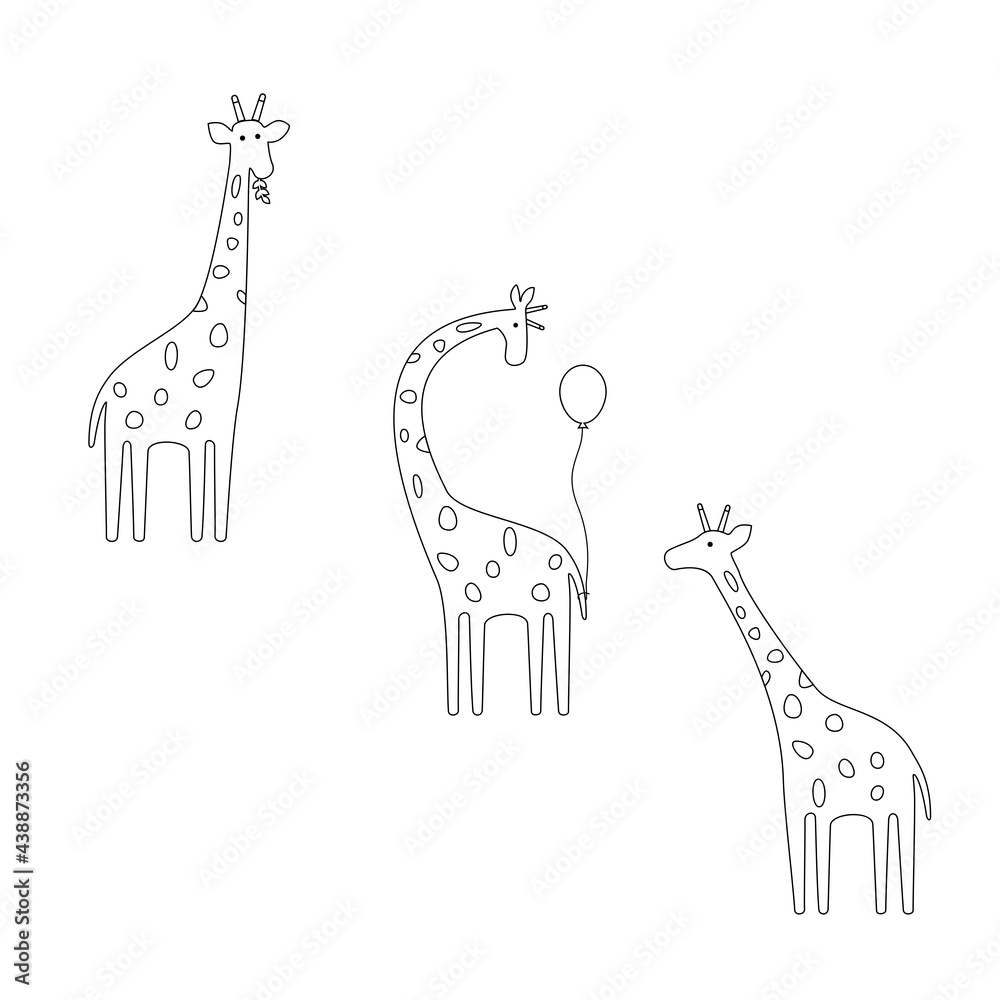 Giraffe Black And White Wallpaper