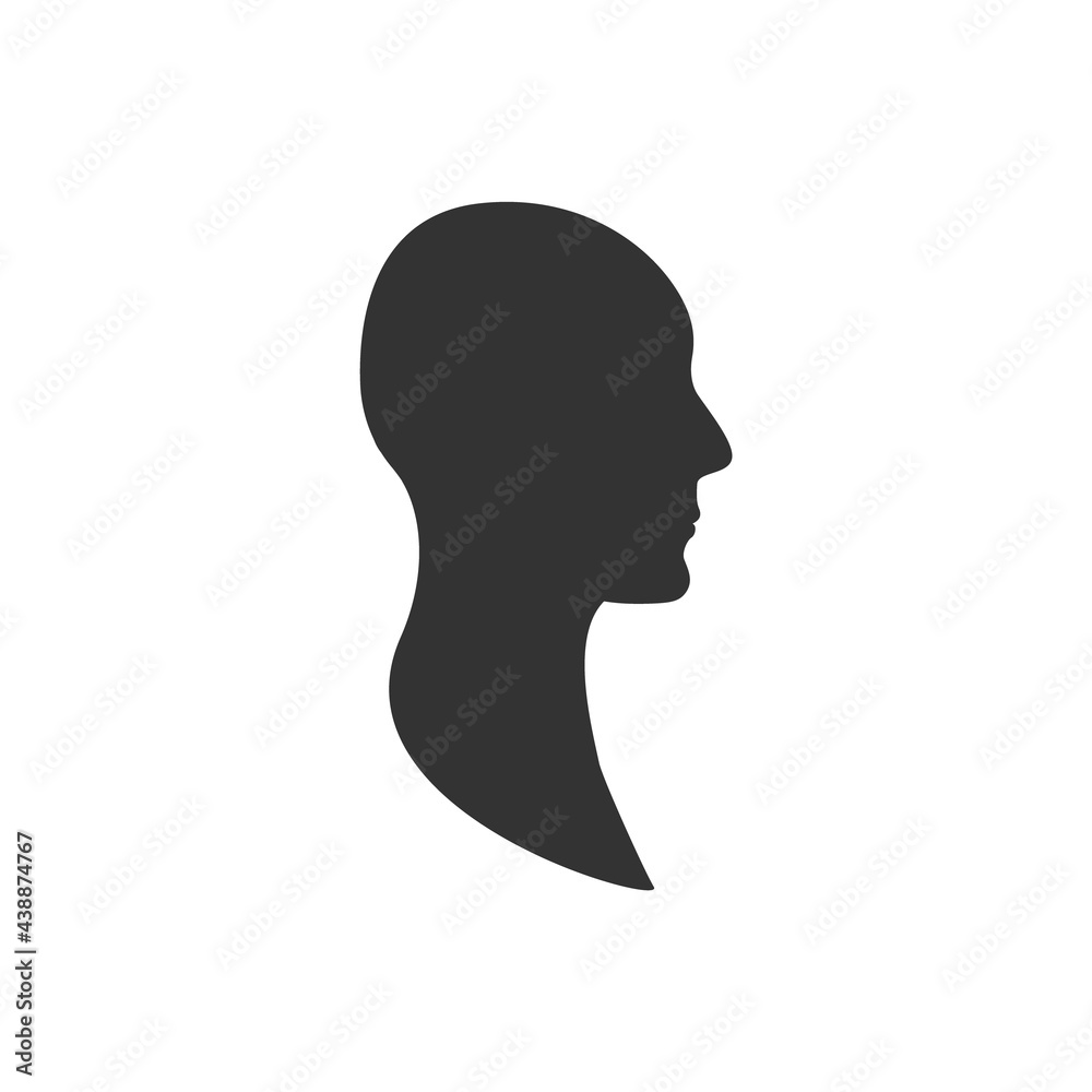 Anonymous profile avatar of a side view male face.