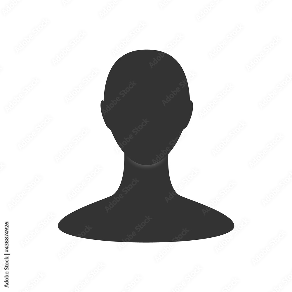 Gender neutral profile avatar. Front view of an anonymous person face. Gender neutral profile avatar. Front view of an anonymous person face.