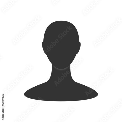 Gender neutral profile avatar. Front view of an anonymous person face.