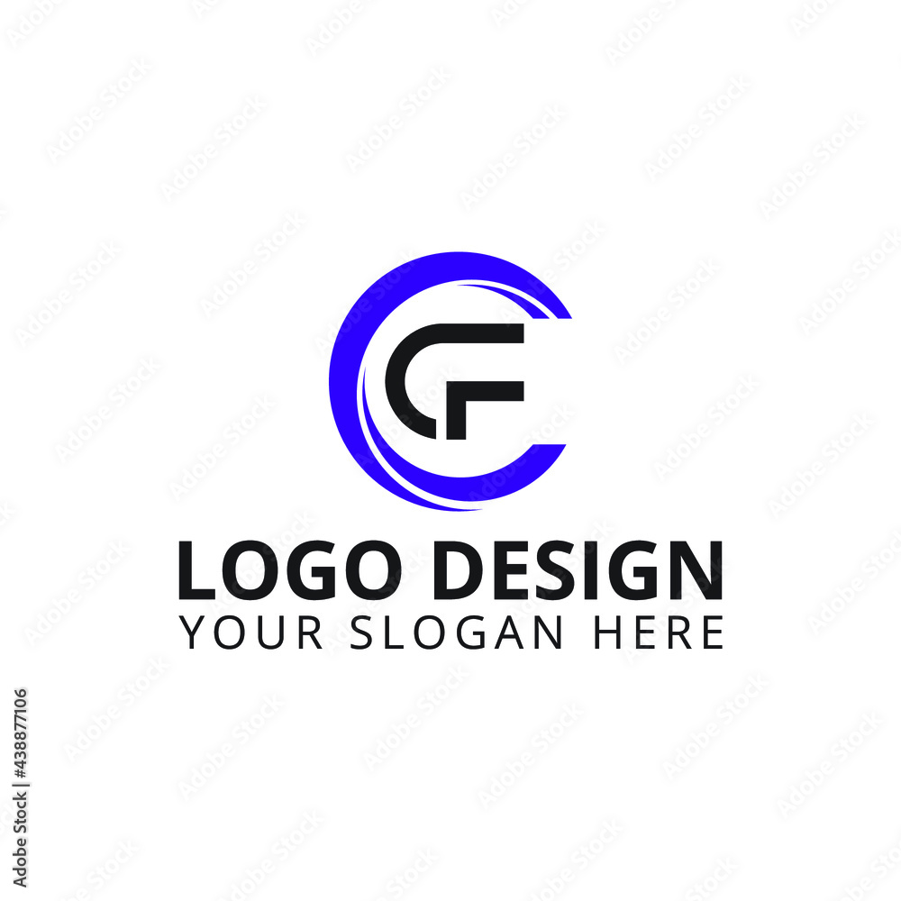Fototapeta premium CF Logo design professional logo 
