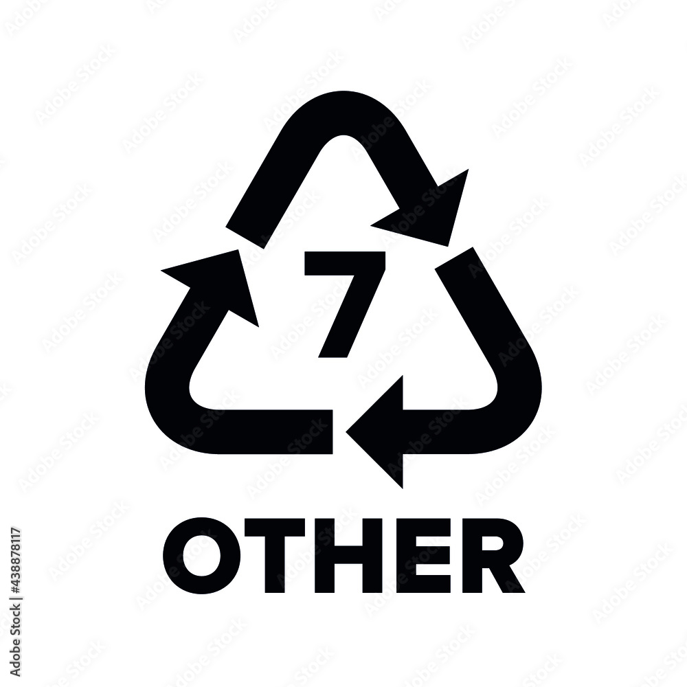 Plastic recycling code applied to packaging (O, OTHER). Vector sign. Plastic recycling code applied to packaging (O, OTHER). Vector sign.