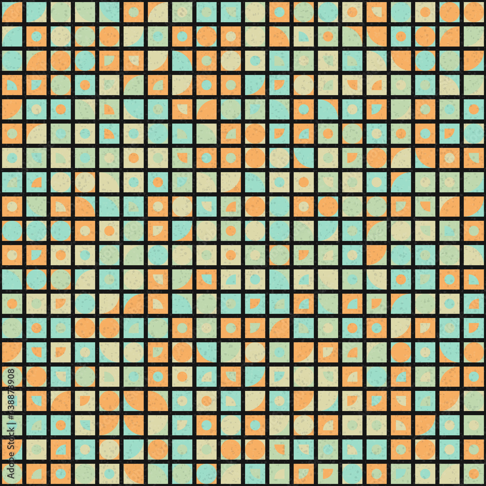 Fototapeta premium Abstract Geometric Pattern generative computational art illustration