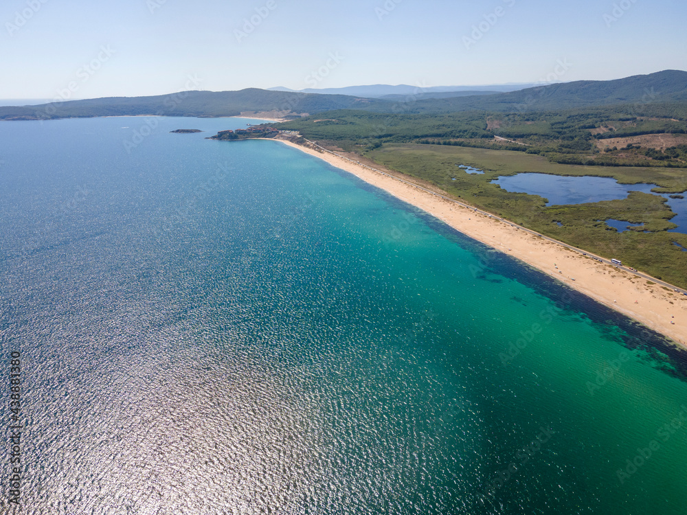 Aerial view of The Driver Beach near resort of Dyuni, Bulgaria
