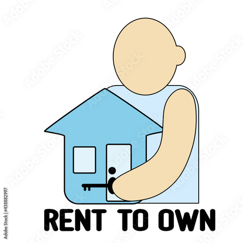 Rent to own logo vector illustration svg transparent background