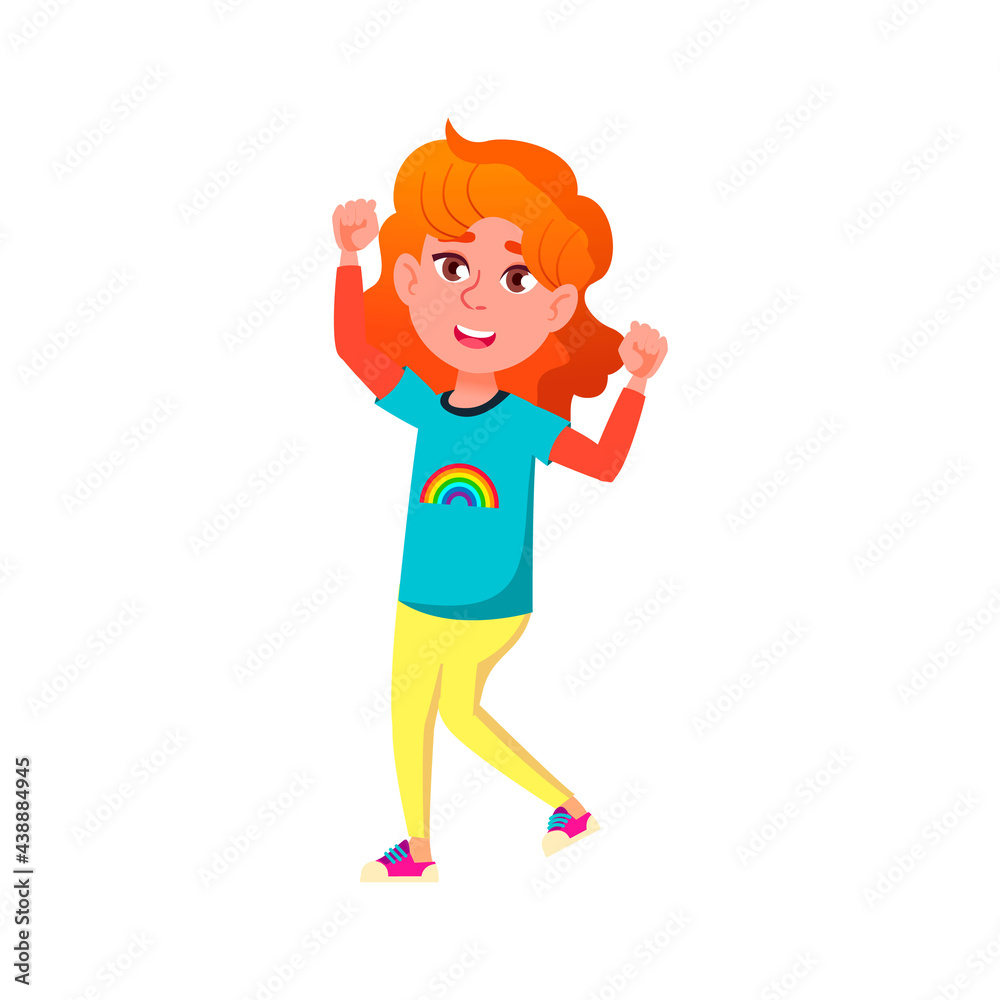 stylish redhead girl dancing with friends on children discotheque cartoon vector. stylish redhead girl dancing with friends on children discotheque character. isolated flat cartoon illustration stylish redhead girl dancing with friends on children discotheque cartoon vector. stylish redhead girl dancing with friends on children discotheque character. isolated flat cartoon illustration