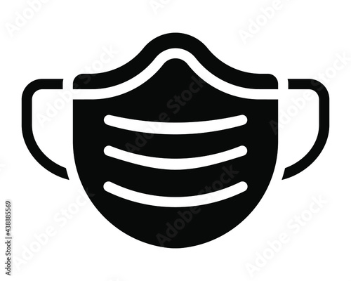 Face mask icon. vector icon with png white background.