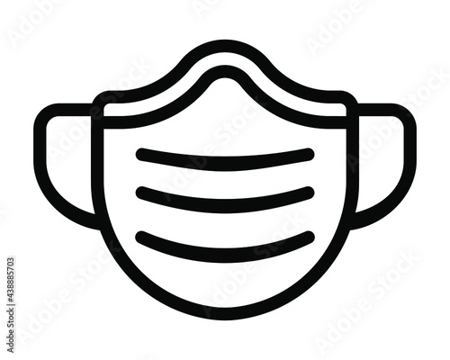 Face mask icon. vector icon with png white background.