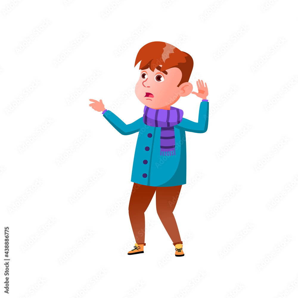 shocked boy look at snow slip cartoon vector. shocked boy look at snow slip character. isolated flat cartoon illustration shocked boy look at snow slip cartoon vector. shocked boy look at snow slip character. isolated flat cartoon illustration