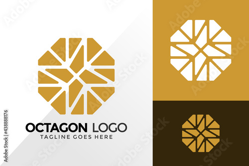 Luxury Octagon Logo Design, Brand Identity Logos Designs Vector Illustration Template