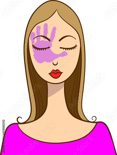 stop violence against women concept illustration. 