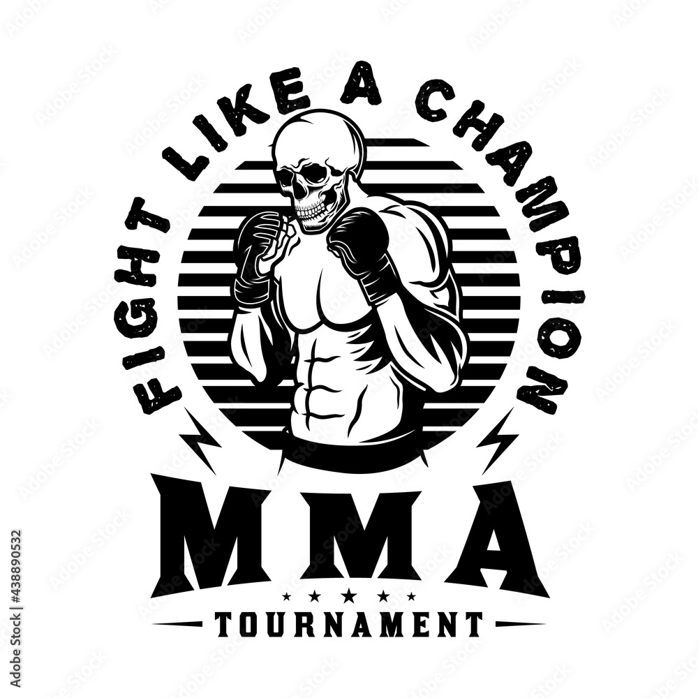 MMA fight club mixed martial arts emblem Stock Vector | Adobe Stock