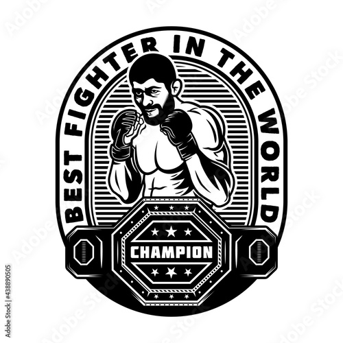 MMA fight club mixed martial arts emblem