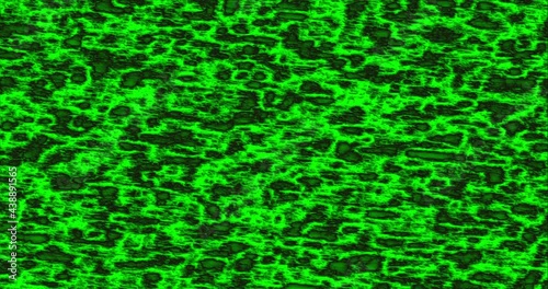 Animated digital infection spreading pulsating disease rotating green