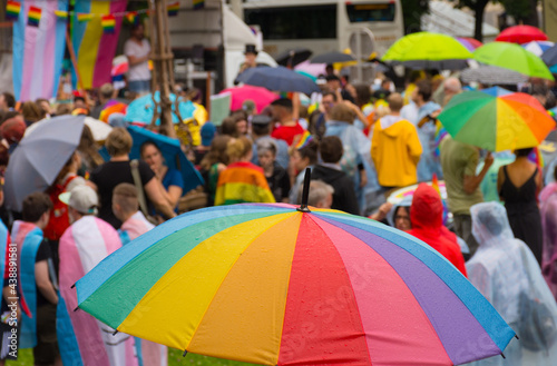 Colorful umbrella at the annual gay parade in Graz, Austria © Aron M  - Austria