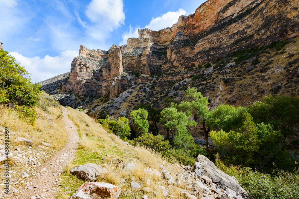 Beef Trail 056 in the Bighorn National Forest in Wyoming passes breathtaking geological features.  The trail is used to drive stock but can be used to hike or mountain bike