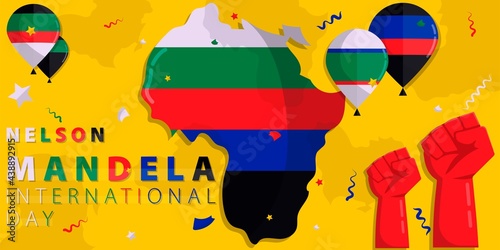 Vector illustration Nelson Mandela international day