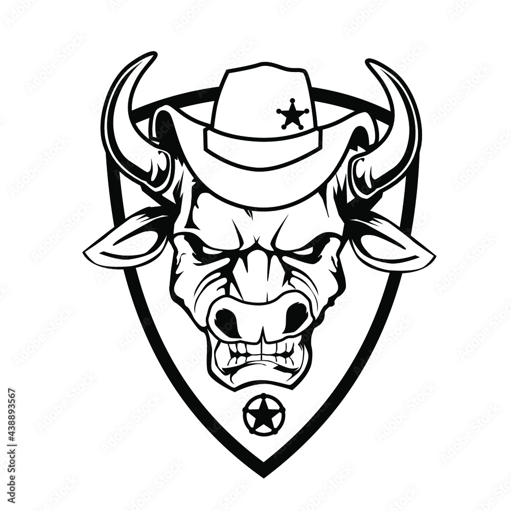 bull logo cartoon