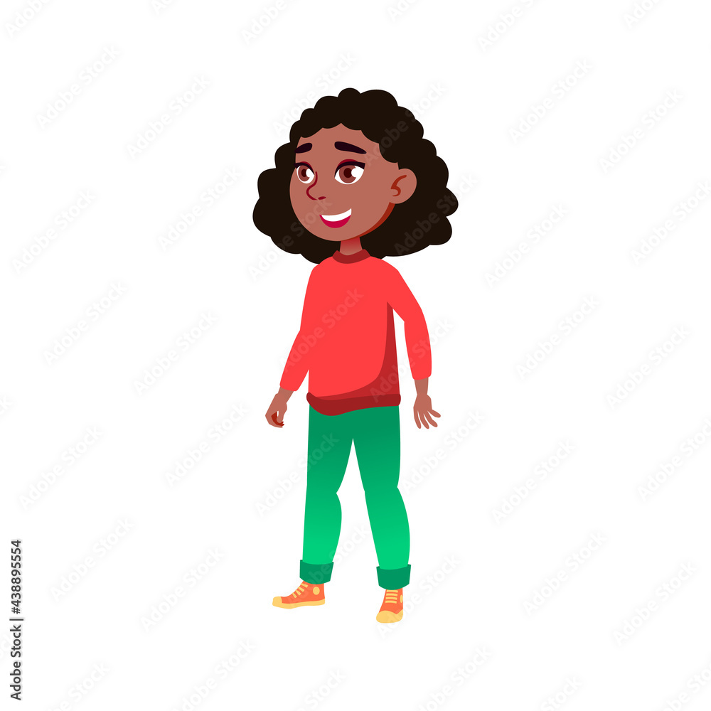 smiling girl in clothing store cartoon vector. smiling girl in clothing ...