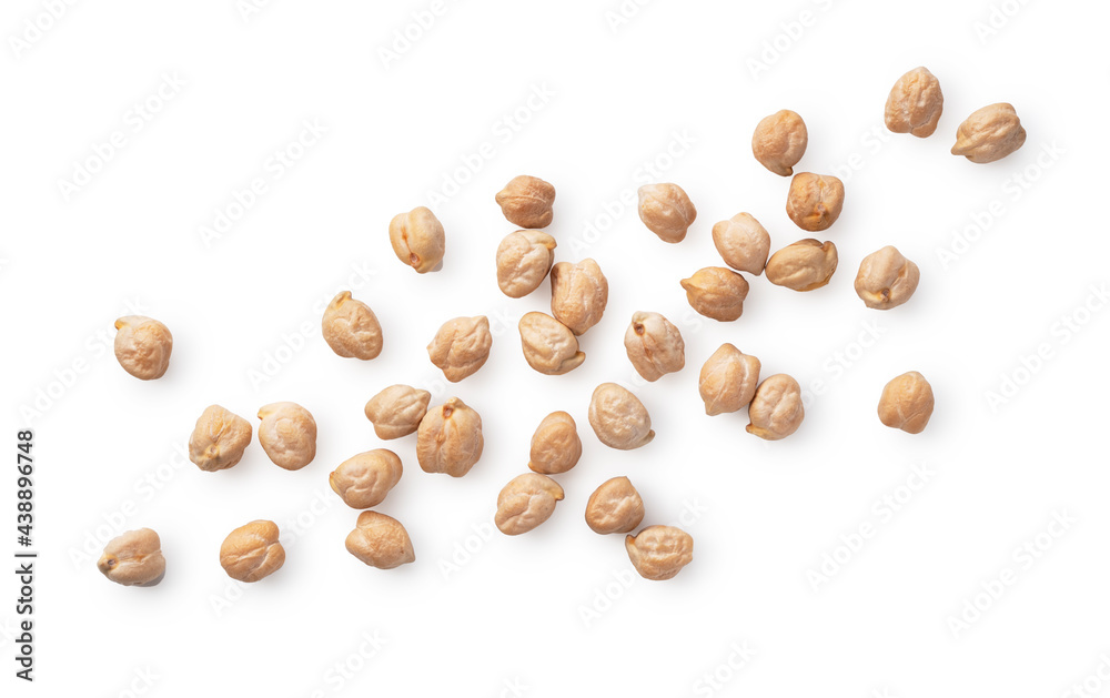 Chickpeas on a white background. Chickpeas on a white background.