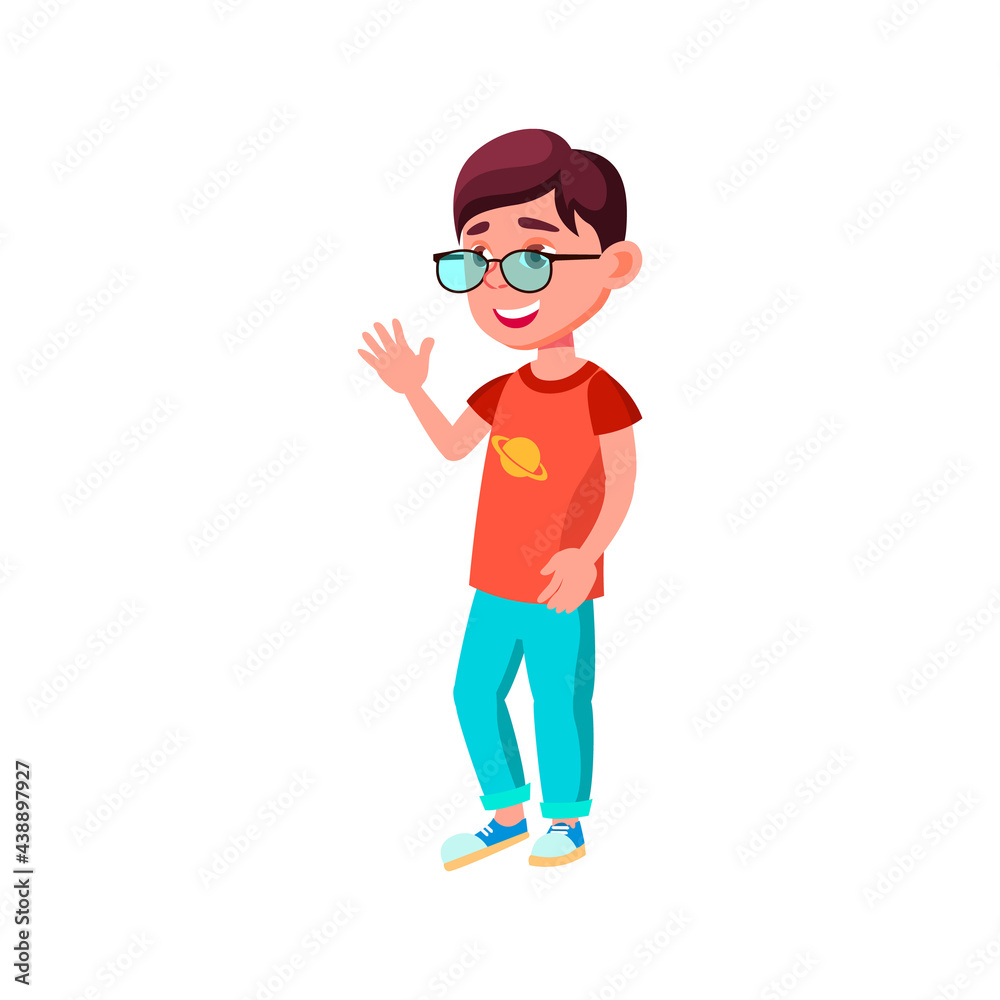 happy preteen boy waving hand and greeting father in apartment cartoon vector. happy preteen boy waving hand and greeting father in apartment character. isolated flat cartoon illustration happy preteen boy waving hand and greeting father in apartment cartoon vector. happy preteen boy waving hand and greeting father in apartment character. isolated flat cartoon illustration