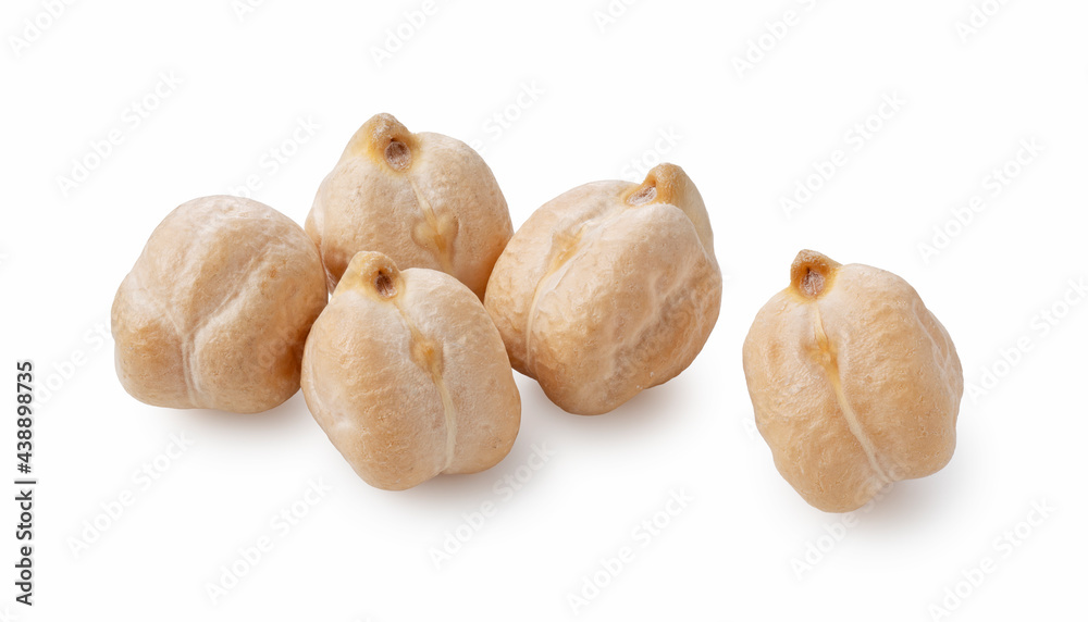 Chickpeas on a white background. Chickpeas on a white background.