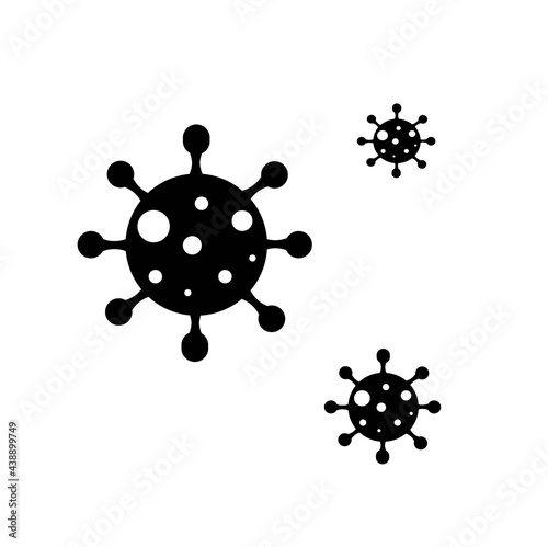 covid virus icon on white background