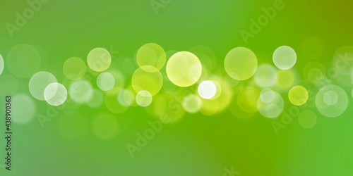 Abstract Bokeh circle burred light effects gradient  green lime colour background illustration 