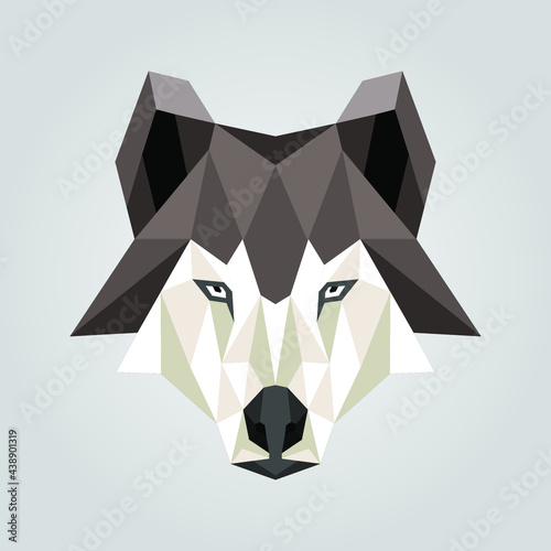 polygonal north wolf illustration