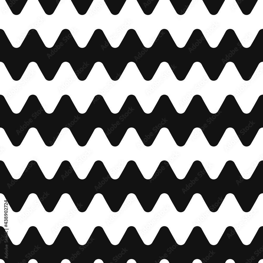 Wavy black and white layers. Vector monochrome repeated waves pattern. Wavy black and white layers. Vector monochrome repeated waves pattern.