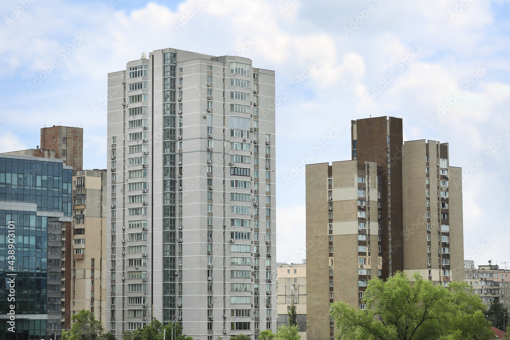 Beautiful view of cityscape with modern buildings Beautiful view of cityscape with modern buildings