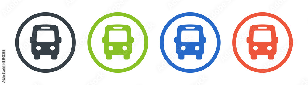 Bus station sign icon. Vector illustration Bus station sign icon. Vector illustration