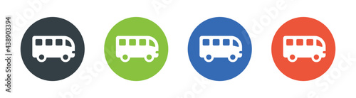 Bus icons vector set. Transportation concept