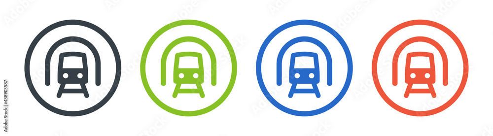 Train, railroad, subway icon for transportation Train, railroad, subway icon for transportation