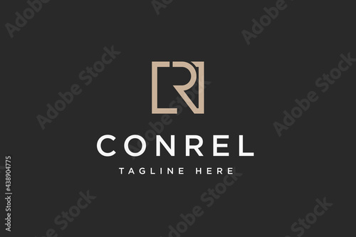 Initials letter CR logo design vector illustration. Letter CR suitable for business and consulting company logos.