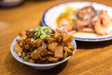 Chinese seafood pork on rice