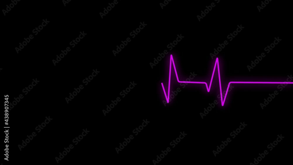 Pink neon heart beat signal animated Pink neon heart beat signal animated