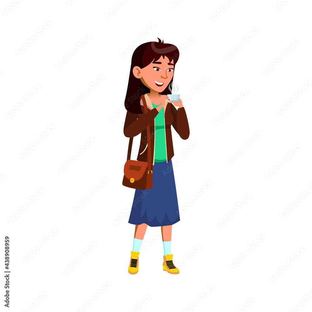 young girl manager has coffee break outside cartoon vector. young girl manager has coffee break outside character. isolated flat cartoon illustration young girl manager has coffee break outside cartoon vector. young girl manager has coffee break outside character. isolated flat cartoon illustration