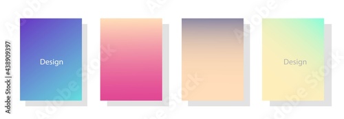 collection of colorful gradient background cover flyers are used for backgrounds, posters, banners, etc.