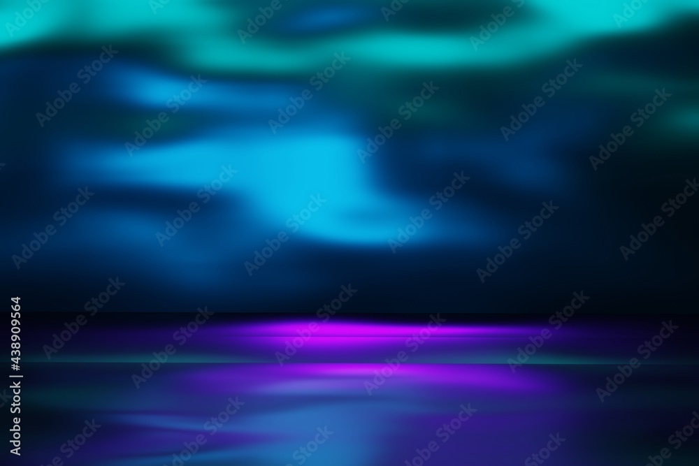 Glow blue light effect on dark blue background. 3D rendering. Glow blue light effect on dark blue background. 3D rendering.