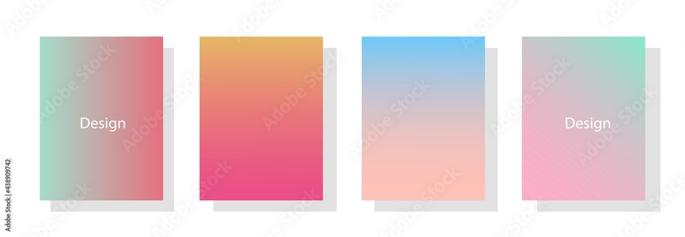 collection of colorful gradient background cover flyers are used for backgrounds, posters, banners, etc.