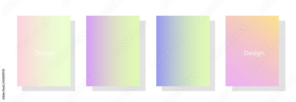 collection of colorful gradient background cover flyers are used for backgrounds, posters, banners, etc.