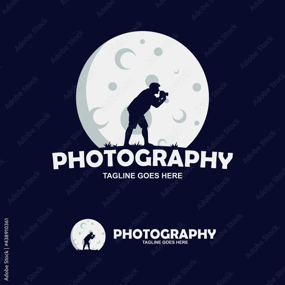 Photography logo vector illustration design template