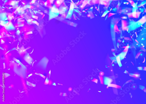 Hologram Glare. Metal Prism. Blue Disco Glitter. Surreal Art. Laser Vaporwave Backdrop. Iridescent Sparkles. Glitch Texture. Bright Foil. Purple Hologram Glare