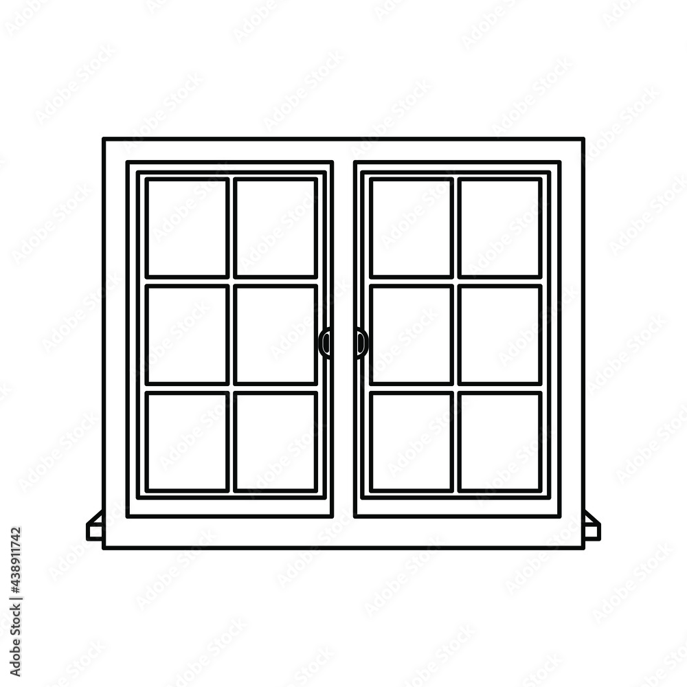 window icon. Architectural elements. vector illustration window icon. Architectural elements. vector illustration