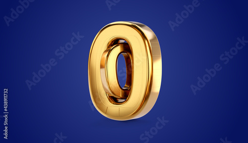 number zero 0 golden bold l...