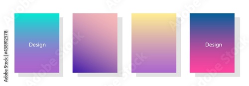 collection of colorful gradient background cover flyers are used for backgrounds, posters, banners, etc.