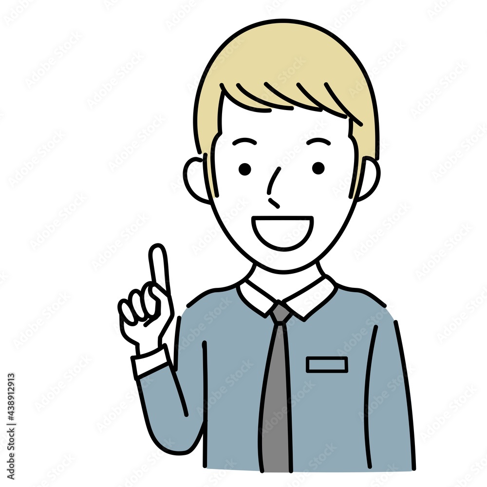 説明するビジネスパーソン外国人男性のイラスト素材 説明するビジネスパーソン外国人男性のイラスト素材