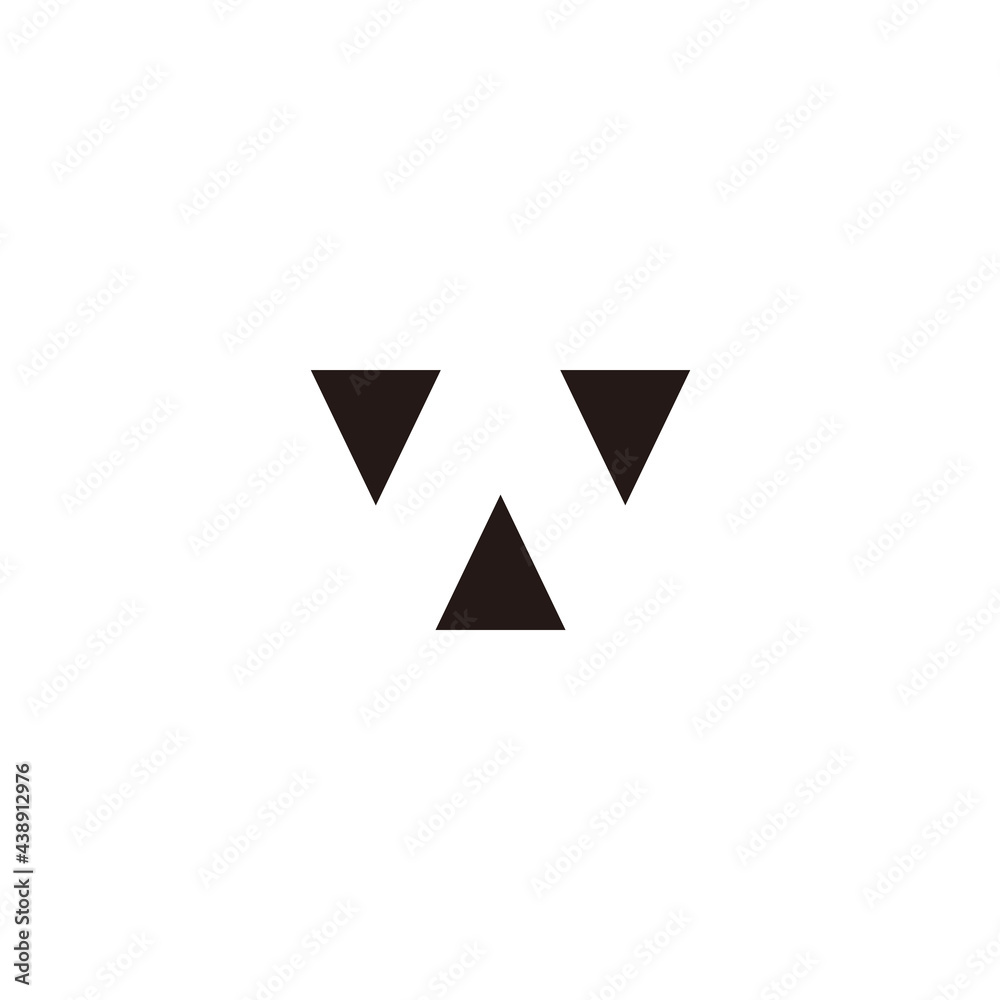 letter a triangles negative space simple logo vector letter a triangles negative space simple logo vector