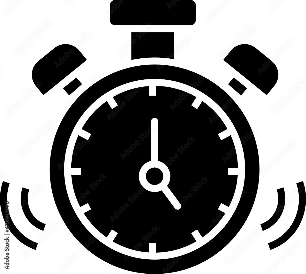 Alarm Clock Icon. School elements concept icon style Alarm Clock Icon. School elements concept icon style